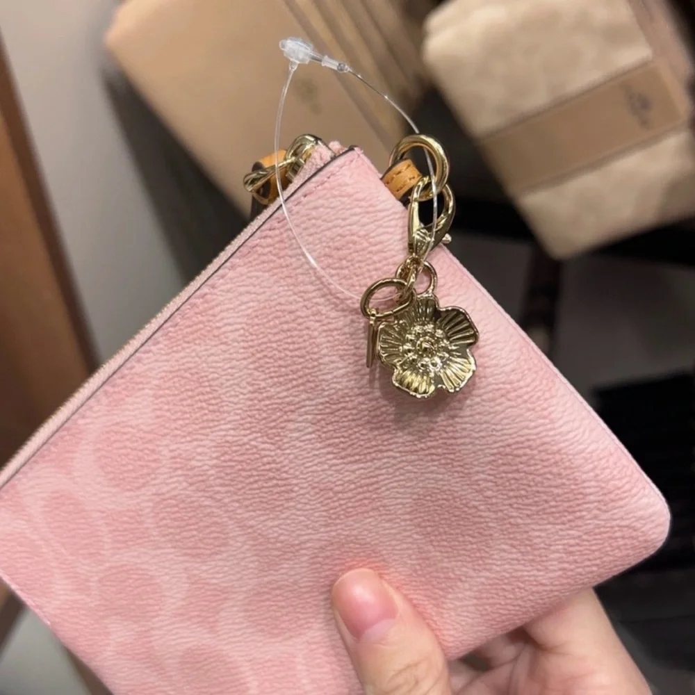 Coach Light Pink Signature Wristlet - Picture 3 of 9
